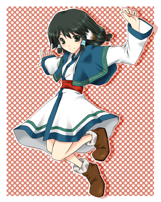 00s, 1girl, ama_(pen_jp), amano(`c_`), animal_ears, aruruu, bad_id, bad_pixiv_id