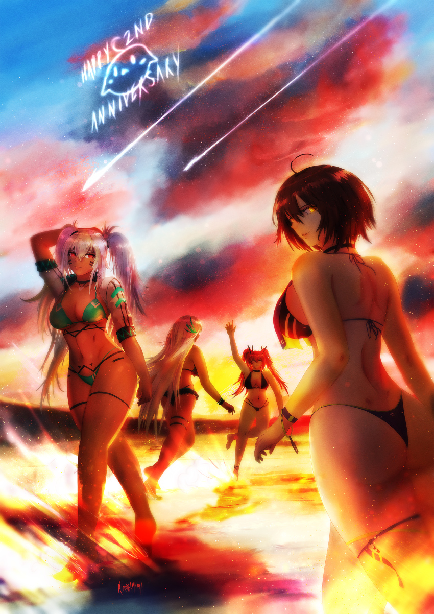 4girls, absurdres, alabama_(azur_lane), antenna_hair, ass, azur_lane, baltimore_(azur_lane), bikini