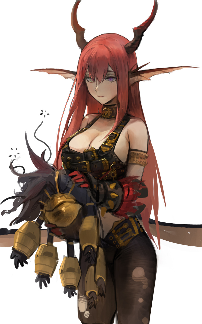 1girl, absurdres, animal, animal_ears, bad_id, bad_twitter_id, bare_shoulders, breasts