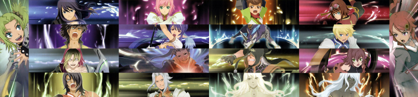 00s, 6+boys, 6+girls, alexei_dinoia, armor, black_hair, blade, blonde_hair