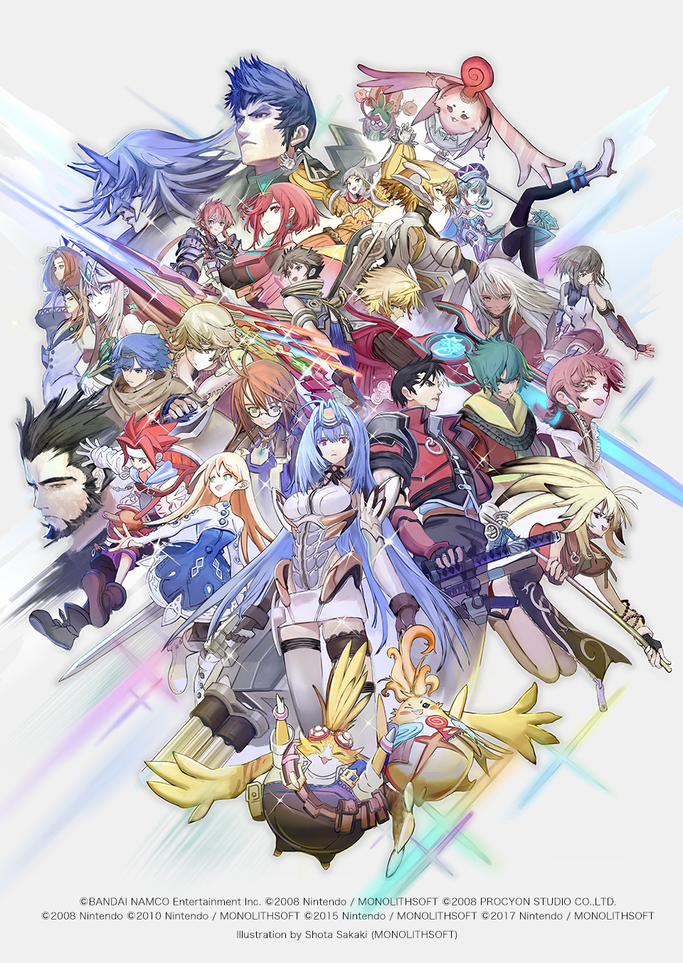 6+boys, 6+girls, artist_request, bandai, black_hair, blonde_hair, blue_hair, brown_hair