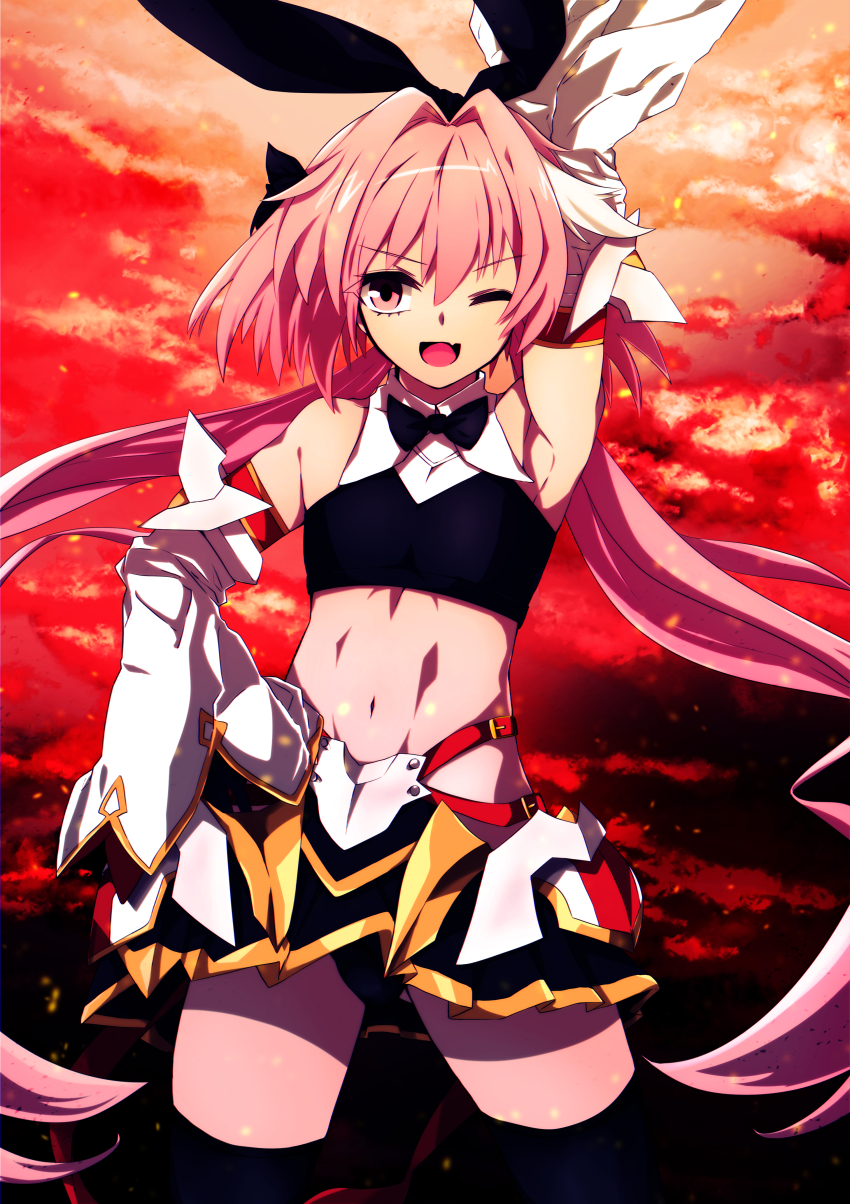 1boy, abs, absurdres, arm_up, armor, armpits, astolfo_(fate), astolfo_(saber)_(fate)