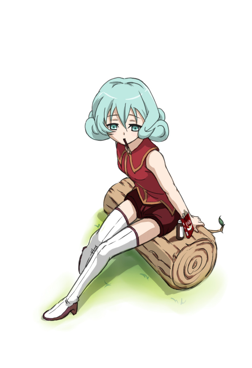 boots, emerada_etuva, green_eyes, green_hair, hataraku_maou-sama!, highres, short_hair, solo