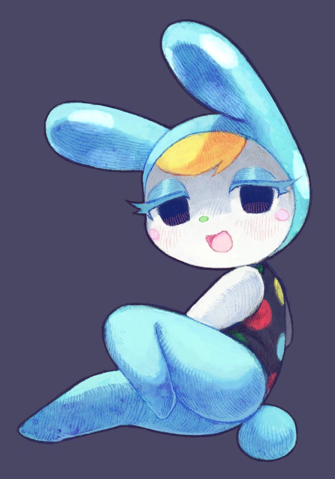 1girl, animal_crossing, animal_ears, ass, bare_shoulders, barefoot, black_dress, black_eyes