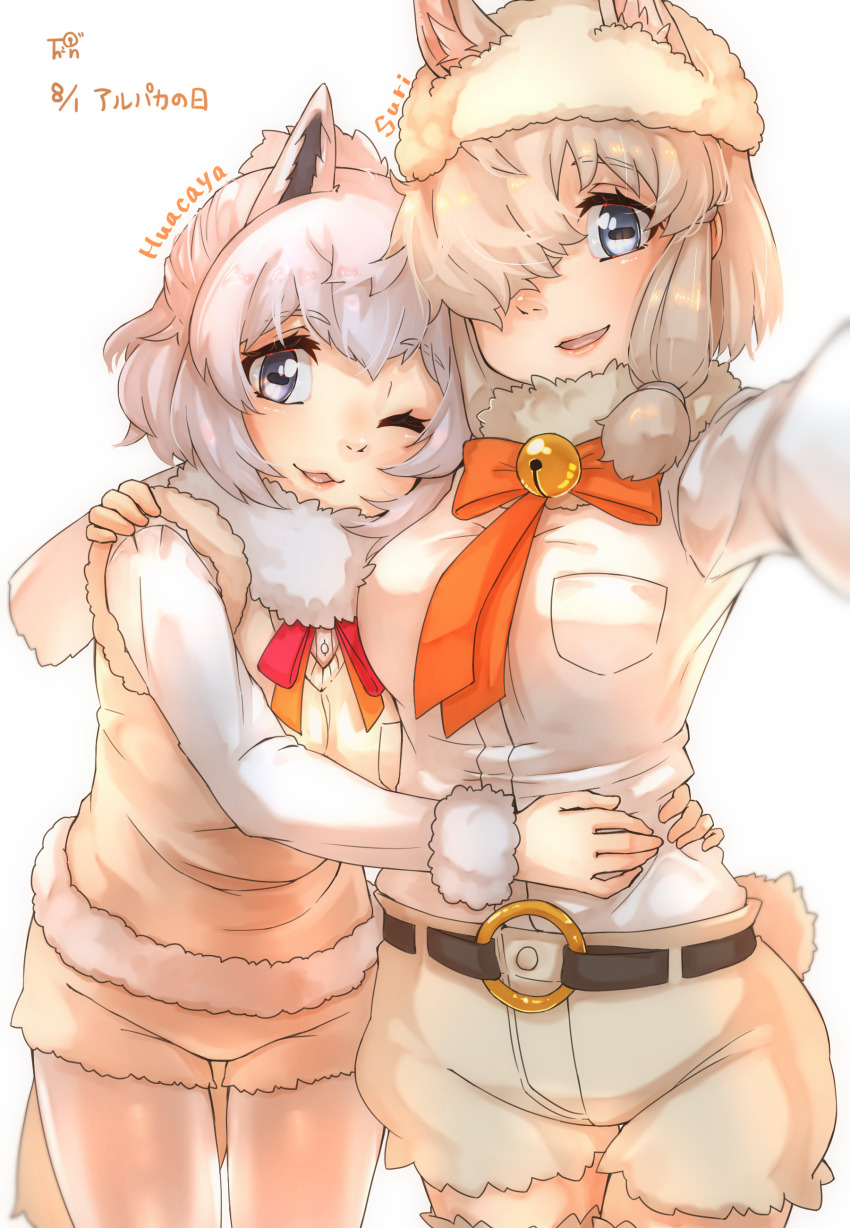 2girls, :3, absurdres, alpaca_ears, alpaca_huacaya_(kemono_friends), alpaca_huacaya_(kemono_friends)_(cosplay), alpaca_suri_(kemono_friends), alpaca_suri_(kemono_friends)_(cosplay)