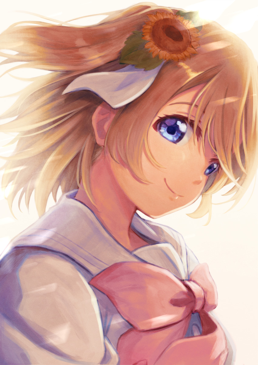 1girl, a_song_for_you!_you?_you!, artist_name, artist_request, belt, blue_eyes, blush, female_focus