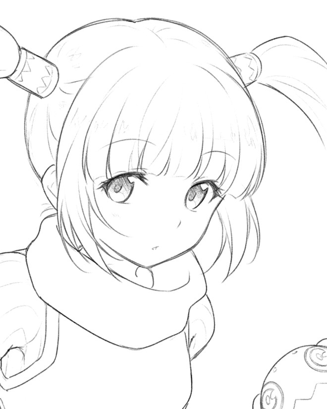 1girl, bad_ci-en_id, bad_id, breasts, closed_mouth, greyscale, kiikii_(kitsukedokoro), long_hair