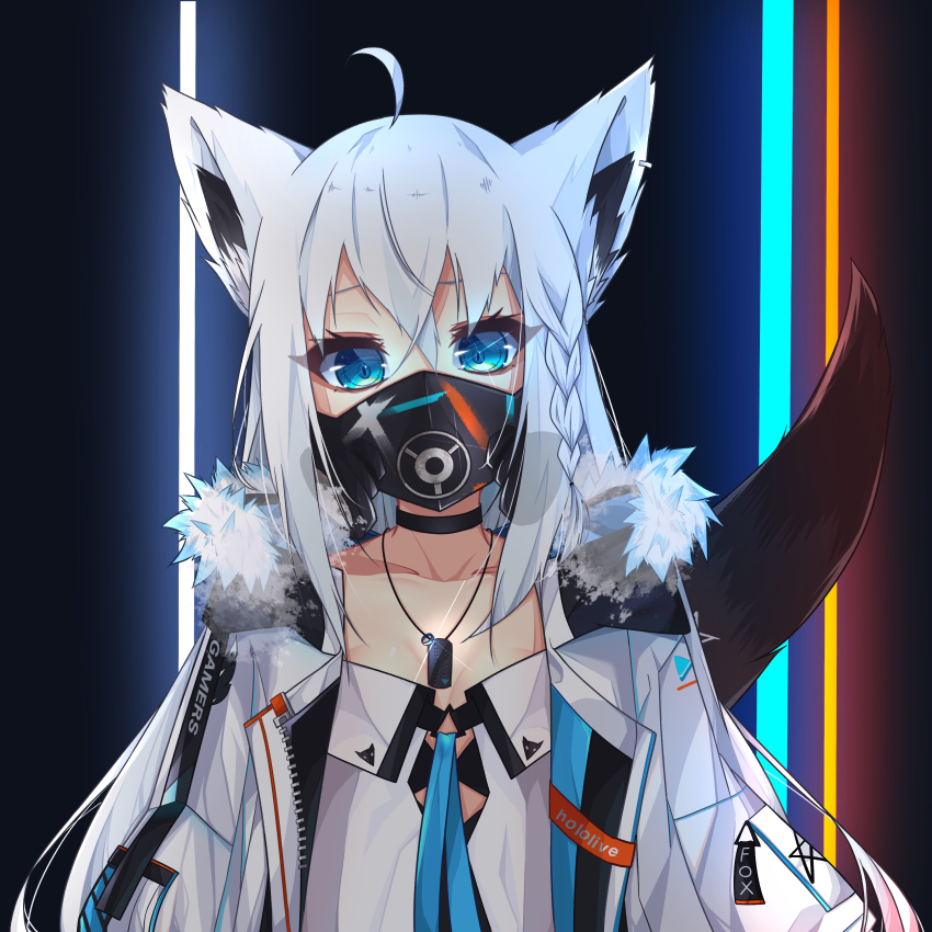 1girl, absurdres, ahoge, animal_ear_fluff, animal_ears, black_background, black_bra, black_choker