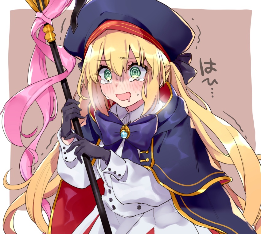 ..., 1girl, @_@, artoria_caster_(fate), artoria_caster_(second_ascension)_(fate), artoria_pendragon_(fate), blonde_hair, blush