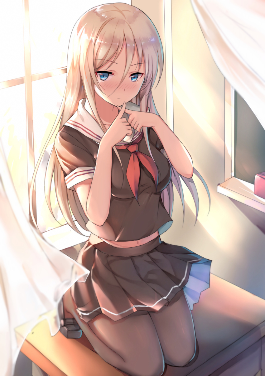 1girl, absurdres, alternate_costume, azur_lane, bad_id, bad_pixiv_id, bismarck_(azur_lane), black_pantyhose