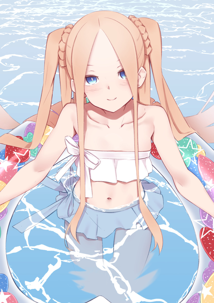1girl, abigail_williams_(fate), abigail_williams_(swimsuit), abigail_williams_(swimsuit_foreigner)_(fate), abigail_williams_(swimsuit_foreigner)_(third_ascension)_(fate), bad_id, bad_pixiv_id, bare_arms