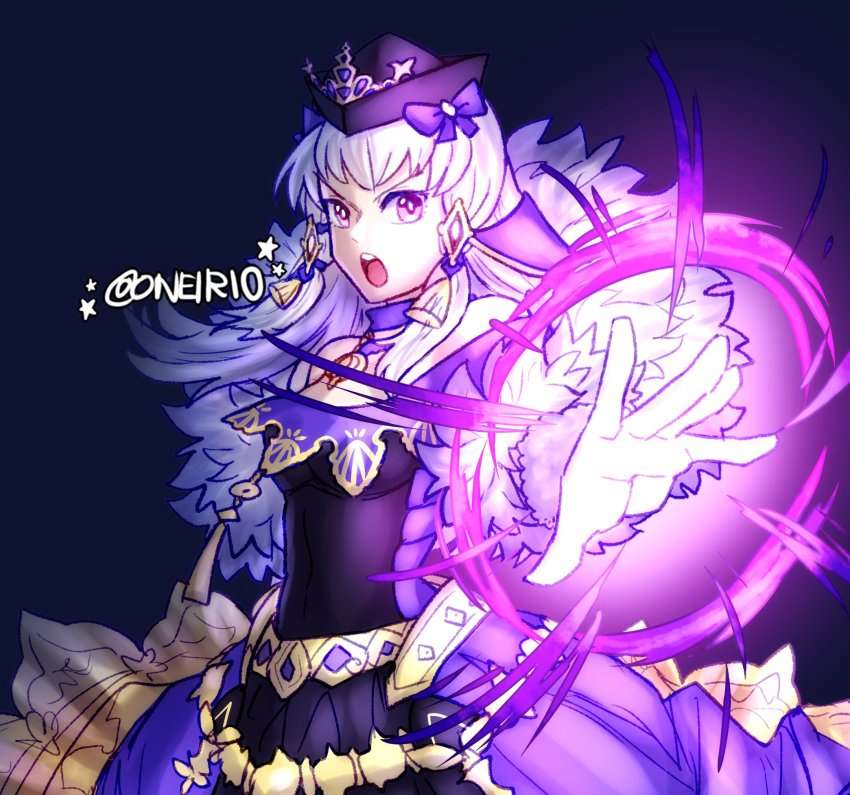 1girl, black_hat, bow, dress, fire_emblem, fire_emblem:_three_houses, fire_emblem_heroes, fur_trim