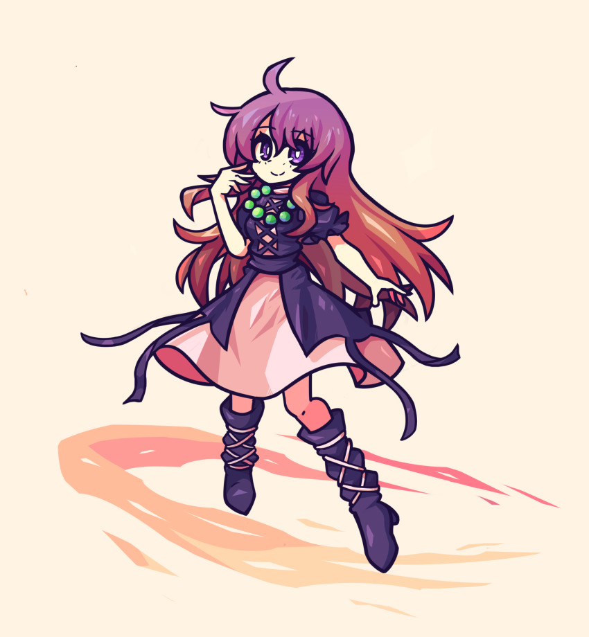 1girl, dress, highres, hijiri_byakuren, mandala, purple_eyes, purple_hair, smallendu