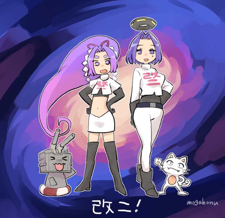 >_<, 2girls, 2others, artist_name, cosplay, gen_1_pokemon, gen_2_pokemon, halo