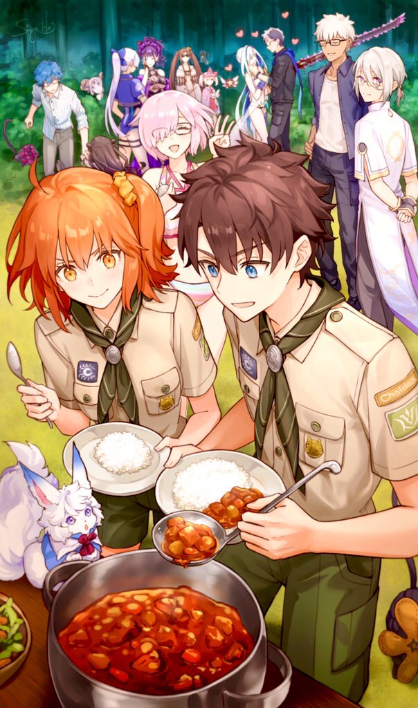 4boys, 6+girls, abigail_williams_(fate), abigail_williams_(swimsuit_foreigner)_(fate), abigail_williams_(swimsuit_foreigner)_(third_ascension)_(fate), ahoge, archer_(fate), archer_(summer_casual)_(fate)