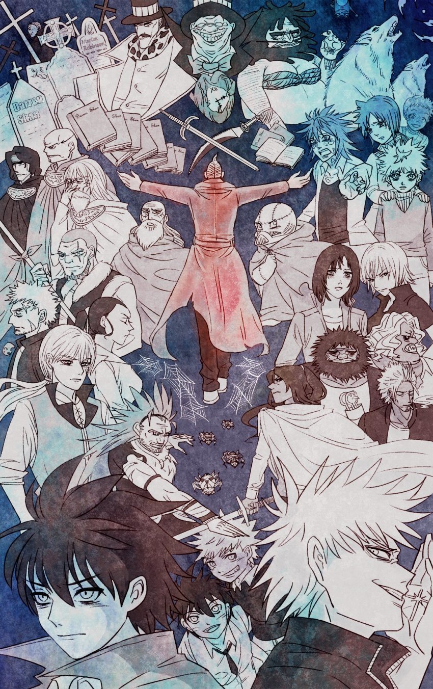 6+boys, aged_down, alice_burgess, annie_shan, arra_sails, arrow_(darren_shan), back-to-back, bearded_girl