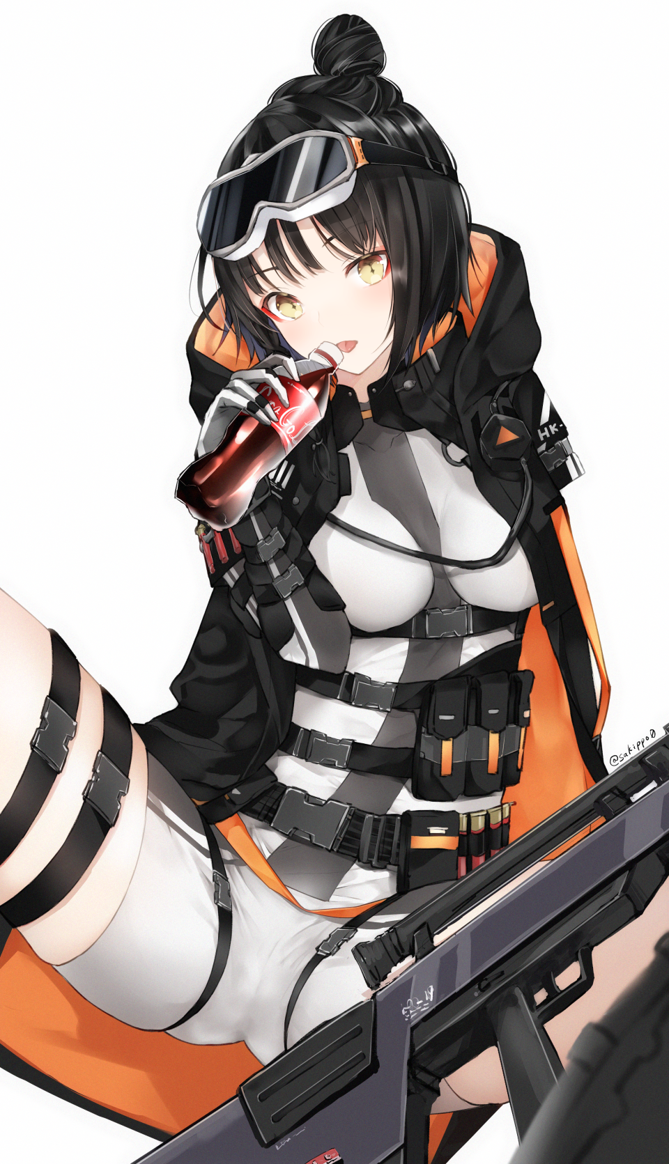 12-gauge_(3_inch_shell), 12-gauge_belted_winchester-olin_(18.5x76mmr), 1girl, ammunition, artist_name, automatic_shotgun, belt, belted_magnum