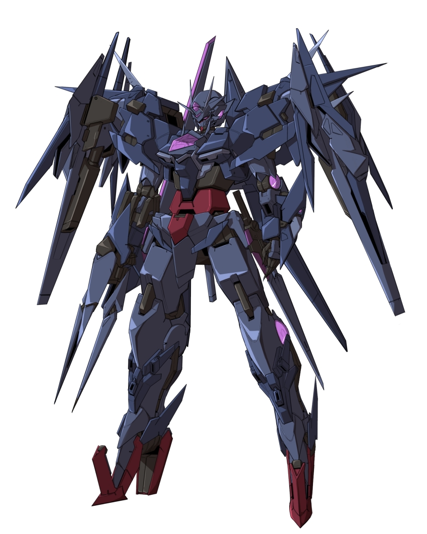 00_raiser, absurdres, beam_rifle, cunkou_mangren, dark_persona, energy_gun, fusion, gn_drive