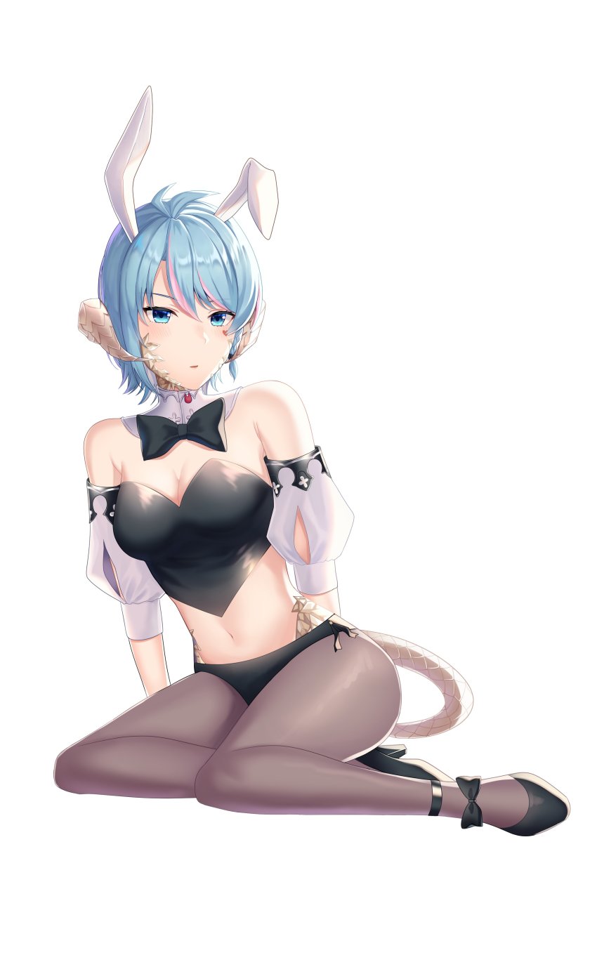 1girl, absurdres, angon623, animal_ears, antenna_hair, au_ra, azura_cecillia, bare_shoulders