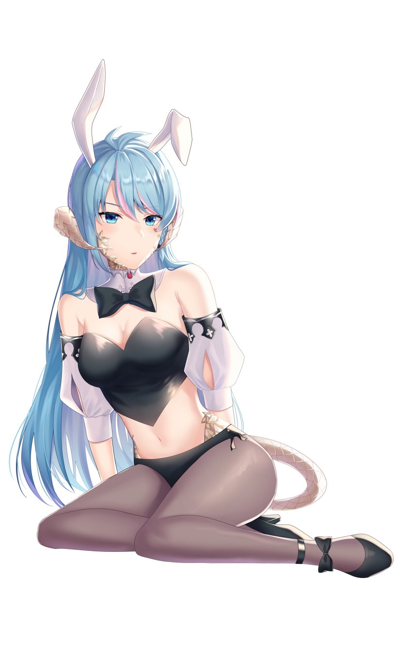 1girl, absurdres, angon623, animal_ears, antenna_hair, au_ra, azura_cecillia, bare_shoulders