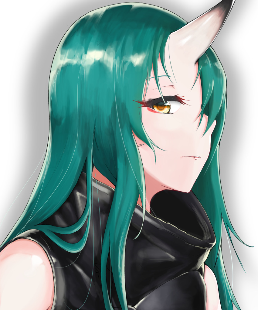 1girl, absurdres, arknights, bad_id, bad_pixiv_id, black_jacket, brown_eyes, closed_mouth