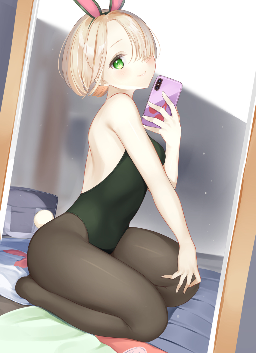 1girl, absurdres, animal_ears, bad_id, bad_pixiv_id, bare_arms, bare_shoulders, black_leotard