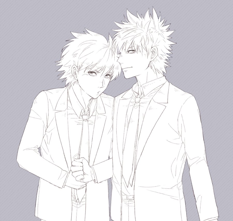 2boys, belt, blazer, darren_shan, hatsune_(leaden_heart07), jacket, male_focus, multiple_boys, necktie, school_uniform, short_hair, smile, steve_leonard, the_saga_of_darren_shan