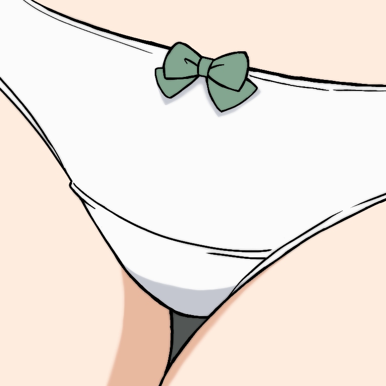 1girl, crotch, grey_background, kakeru_(msjatl80), lynette_bishop, panties, simple_background, solo