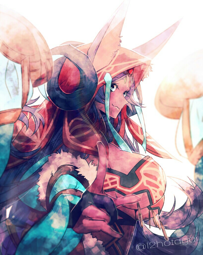 1girl, animal_ears, blue_eyes, breasts, dark-skinned_female, dark_skin, fate/grand_order, fate_(series)