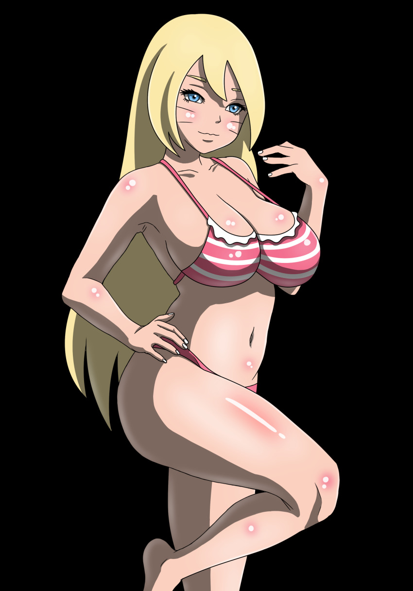 1girl, absurdres, ass, bad_id, bad_pixiv_id, bikini, blonde_hair, blue_eyes