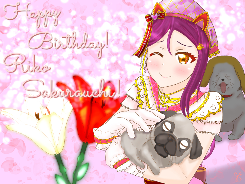 1girl, animal, animal_ears, artist_name, artist_request, back_bow, blush, bow