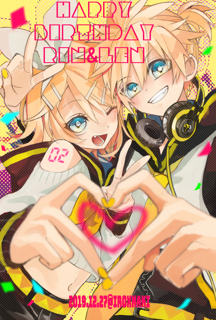 1boy, 1girl, adapted_costume, bare_shoulders, black_collar, black_shorts, blonde_hair, blue_eyes