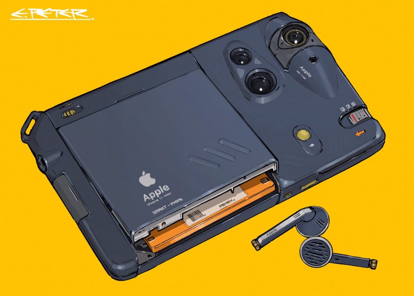 apple_inc., barcode, cellphone, device, earbuds, earphones, english_text, highres