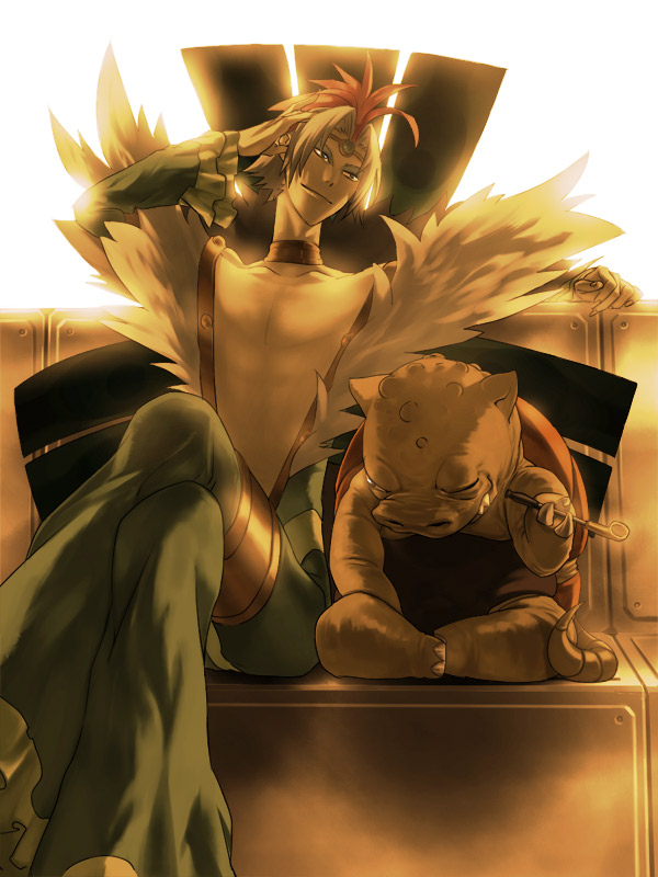 00s, 2boys, chawan_fukasu, cytomander, guame, kiseru, male_focus, multiple_boys