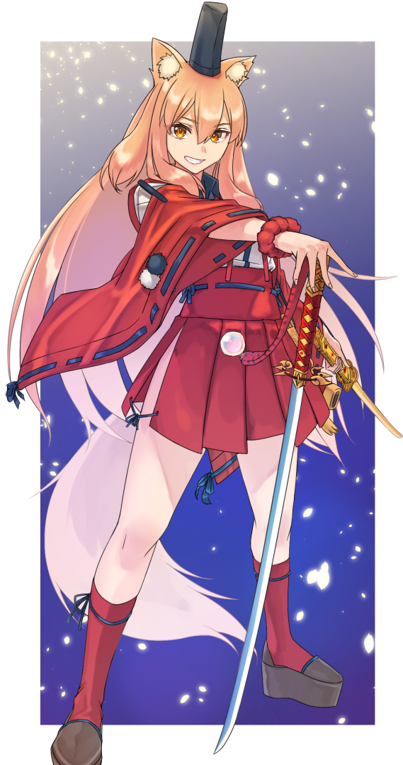 1girl, animal_ears, fate/extra, fate/extra_ccc, fate/extra_ccc_fox_tail, fate_(series), fox_ears, fox_tail