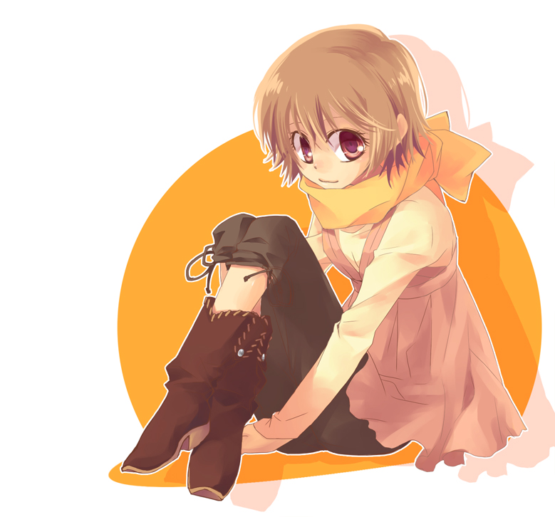 00s, bad_id, bad_pixiv_id, boots, brown_hair, katekyo_hitman_reborn!, natsume_(1-pico), sasagawa_kyouko