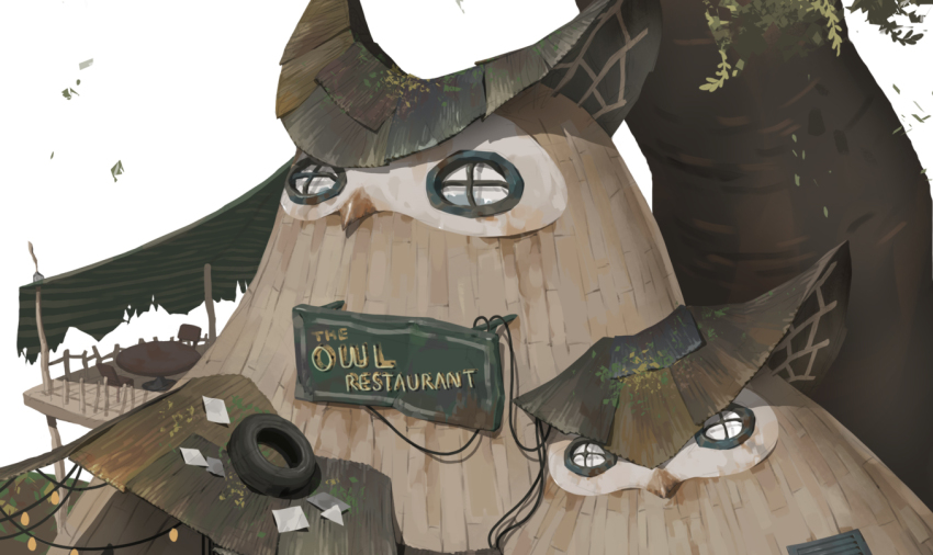 aso20, chair, cropped, english_text, falling_leaves, leaf, no_humans, original