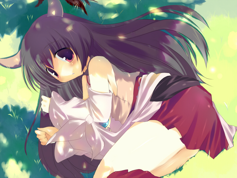 1girl, adapted_uniform, bad_id, bad_pixiv_id, bare_shoulders, black_hair, blush, female_focus