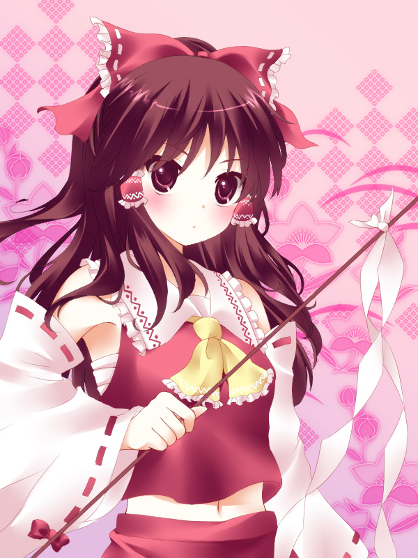 1girl, :o, arm_up, ascot, bad_id, bad_pixiv_id, bare_shoulders, blush