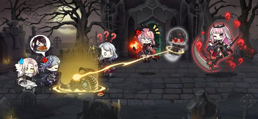 >_<, 12-gauge, 12-gauge_(2_3/4_inch_shell), 1boy, 6+girls, ?, ??, alcohol