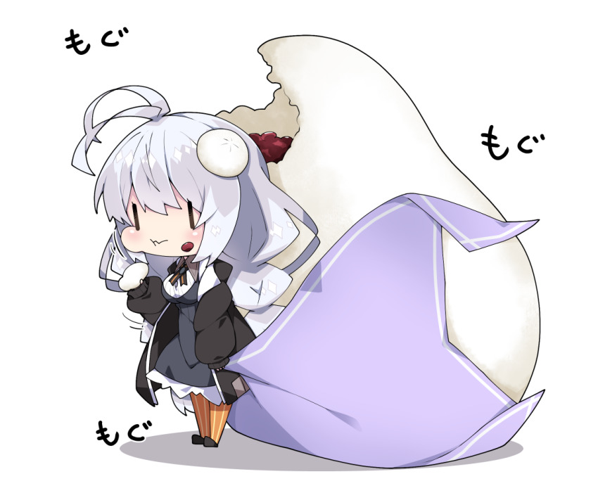 1girl, :t, anman, antenna_hair, baozi_hair_ornament, black_jacket, black_shoes, braid