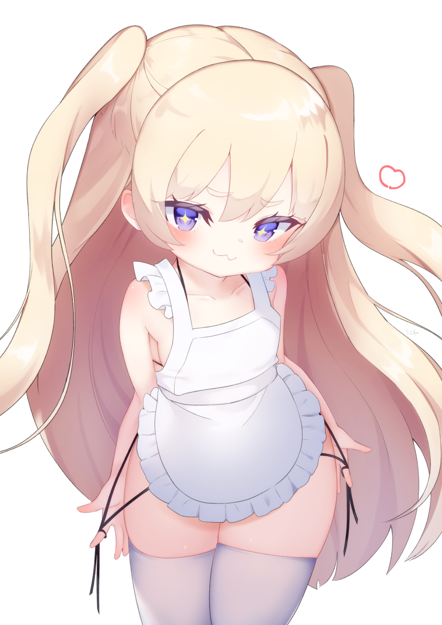 +_+, 1girl, :3, apron, azur_lane, bache_(azur_lane), blonde_hair, blush