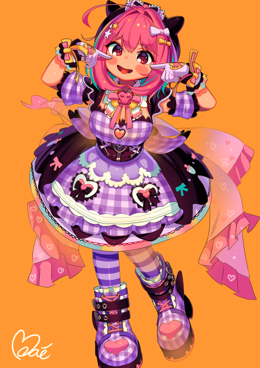 1girl, absurdres, ahoge, aqua_hair, blush, boots, bow, breasts