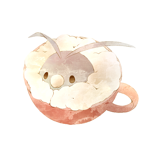 brown_eyes, closed_mouth, commentary_request, cup, gen_3_pokemon, in_container, in_cup, lowres, mug, nightfizz, nintendo, no_humans, pokemon, pokemon_(creature), pokemon_focus, simple_background, solo, swablu, teacup, white_background