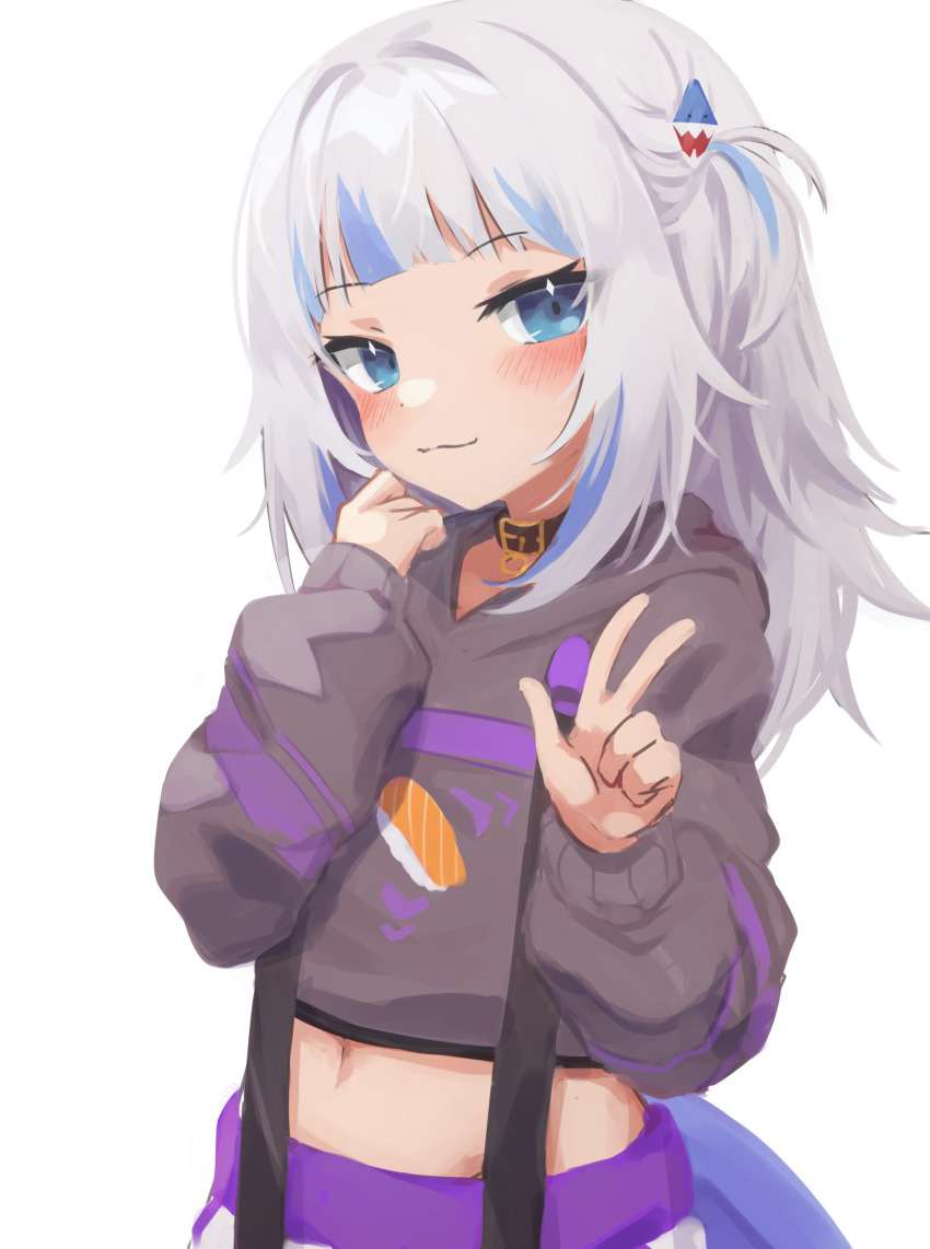 1girl, :3, absurdres, black_choker, black_shirt, blue_eyes, choker, cosplay