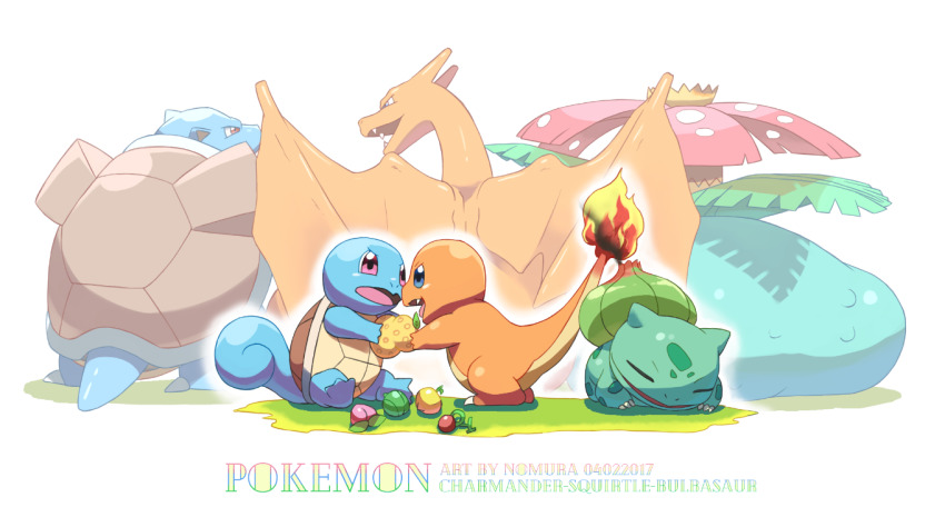 artist_name, berry_(pokemon), blastoise, blue_eyes, bulbasaur, character_name, charizard, charmander