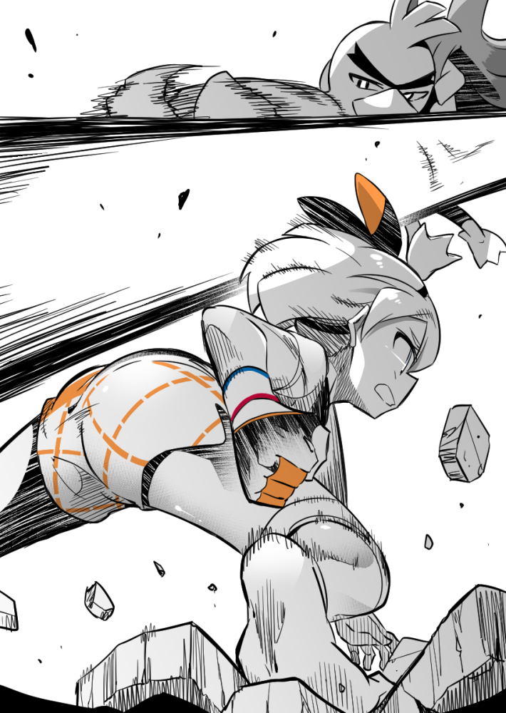 1girl, ass, barefoot, bea_(pokemon), chida_daisuke, commentary_request, dark-skinned_female, dark_skin