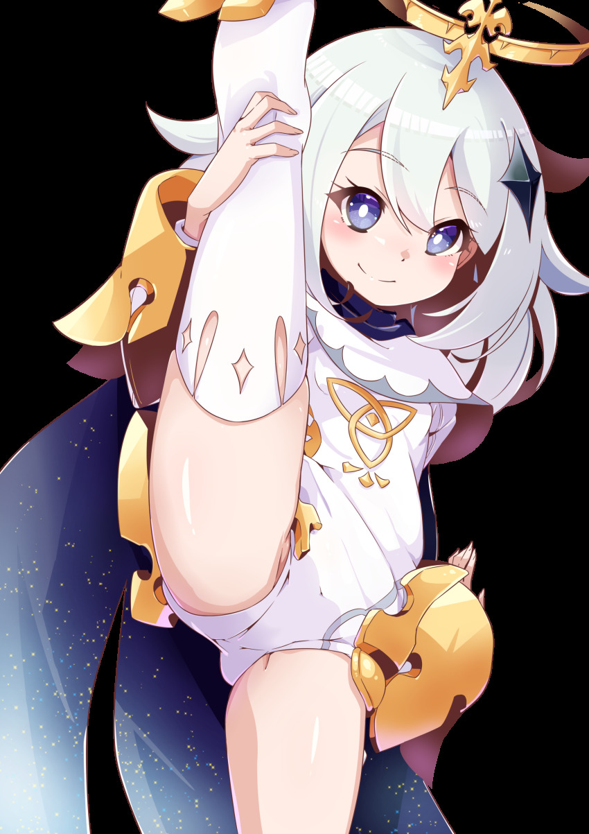 1girl, absurdres, blue_eyes, cape, dress, eyelashes, genshin_impact, hair_between_eyes