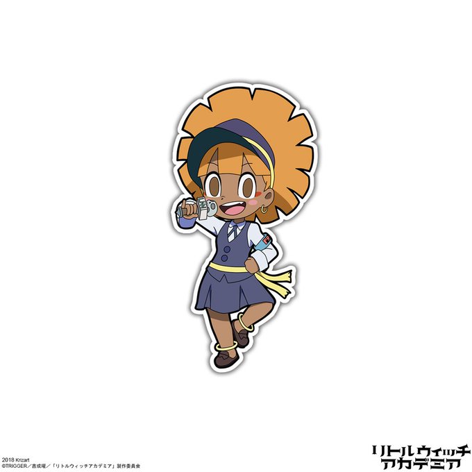 2018, chibi, dark-skinned_female, dark_skin, hand_on_own_hip, holding, holding_microphone, kriztart