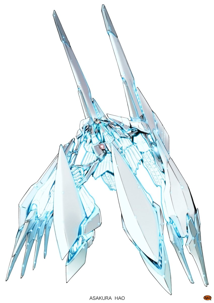 1boy, asakura_hao, character_name, externally_piloted_mecha, floating, full_body, glowing, great_spirit